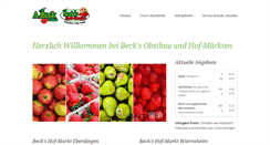 Desktop Screenshot of becks-hofmarkt.de