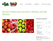 Tablet Screenshot of becks-hofmarkt.de
